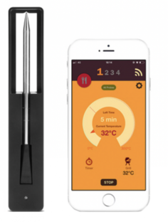Беспроводной Bluetooth термометр для приготовления BBQ T-421 No Brand