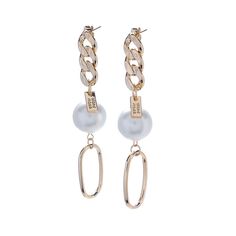 Серьги из бижутерного сплава с жемчугом Moon Paris Bohemia