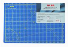Коврик раскройный двусторонний 45*30см, цвет синий, 2 мм ALFA AF-A3Blue