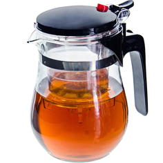 Стеклянный заварочный чайник Mate Tea Cup с кнопкой, 750 мл Baziator