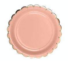 Тарелки бумажные Пудровые с золотом 18 см, 6 шт. Веселуха