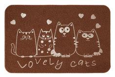 Коврик придверный Hoff Котики