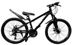 Подростковый велосипед ALTAIR Disc 24" (2021)(11,5 / черный-белый/11,5)