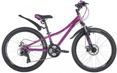 Подростковый велосипед NOVATRACK Katrina 24" Disc (2020)(12 / фиолетовый/12)