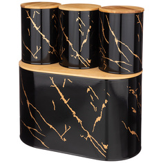 Набор "Fantasy" хлебница 2 в 1 банка для сыпучих см 3 шт Agness_790-231