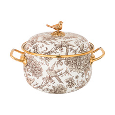 Кастрюля эмалированная Аgness royal garden 2,8л, диа.18см 950-082 Agness