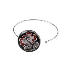 Браслет из бижутерного сплава/бронзы с эмалью Clara Bijoux C77391-1 BW