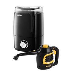 Пароочиститель Kitfort KT-930+KT-2802-2 Yellow/Black