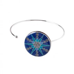 Браслет из бижутерного сплава/бронзы с эмалью Clara Bijoux C77371 BL