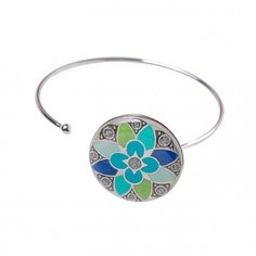 Браслет из бижутерного сплава/бронзы с эмалью Clara Bijoux C77405-5 G