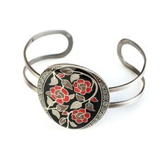 Браслет из бижутерного сплава/бронзы с эмалью Clara Bijoux C77122 BW