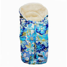 Спальный мешок в коляску Womar Wintry №12, шерсть, 15 Цветки