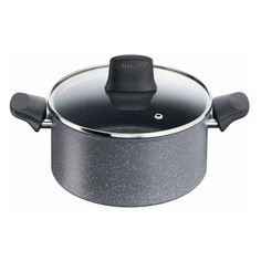 Кастрюля TEFAL Chefs Delight G1224602, 5л, с крышкой, серый 2100110358