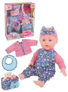 Кукла-пупс Наша Игрушка Мой малыш, 40 см, озвучен , 5 предметов, коробка
