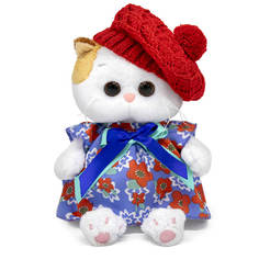 Мягкая игрушка Кошечка Ли-Ли BABY в платье и ажурном берете, 20 см Budi Basa