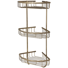 Полка металлическая угловая тройная Veragio BASKET VR.GFT-9067.BR