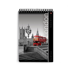 Блокнот Города А4, 40 листов, на гребне, 5 видов, в ассортименте Альт