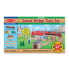 Железная дорога Sima-land Набор деревянный с вращающимся мостом Melissa & Doug