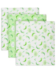 Пеленки фланелевые ЗасыпайКа, 3 штуки, цвет: зеленый Чудо Чадо