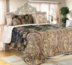 Покрывало стеганное из перкаля; Музей коричневый; Текс-Дизайн