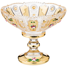 Конфетница "Lefard gold glass" 14x14 см. высота 12 см. Lefard_195-170