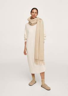 Миди-платье в рубчик - Canali-i Mango