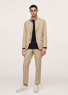 Технологичный костюмный пиджак slim fit, можно хранить в сложенном виде - Como Mango