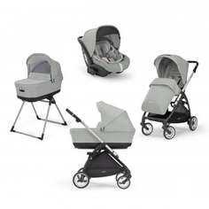Коляска Inglesina Electa System 4 в 1 на шасси Electa Silver Black, серый