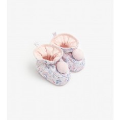 Пинетки "Цветочки" с помпоном, розовый Mothercare