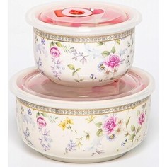 Набор салатников 2 предмета Balsford эклат 280мл + 560мл с пластик.крышками new bone china (195-42022)