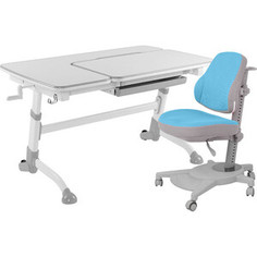 FunDesk Комплект парта Amare grey + кресло Agosto blue