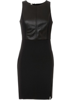 Платье со вставками из искусственной кожи Bonprix