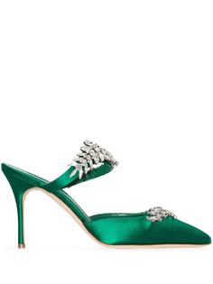 Manolo Blahnik мюли с отделкой стразами