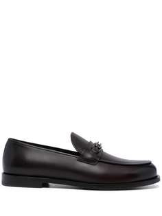 Bally logo-plaque leather loafers