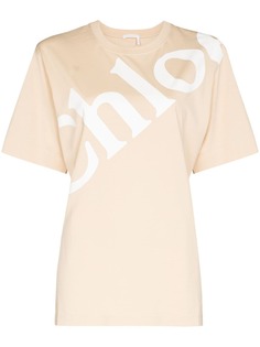 Chloé футболка оверсайз с логотипом