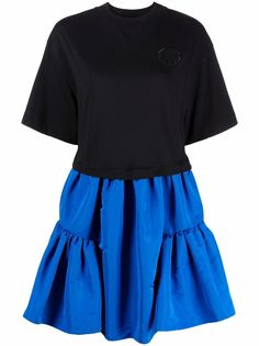 Alexander McQueen ярусное платье в двух тонах