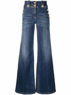 Elisabetta Franchi широкие джинсы с завышенной талией