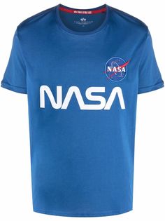 Alpha Industries футболка со светоотражающим логотипом из коллаборации с NASA