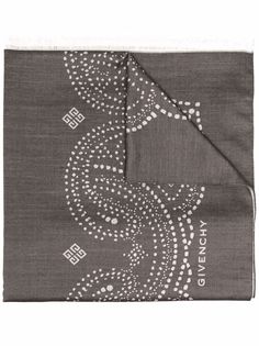 Givenchy шарф с принтом пейсли и бахромой