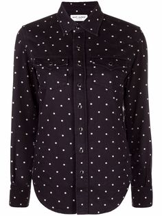 Saint Laurent рубашка в горох
