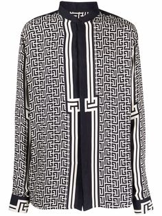 Balmain рубашка с монограммой