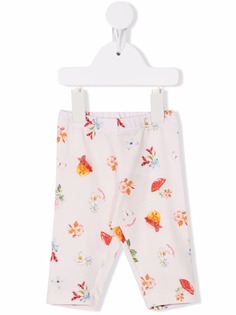 Monnalisa спортивные брюки с цветочным принтом