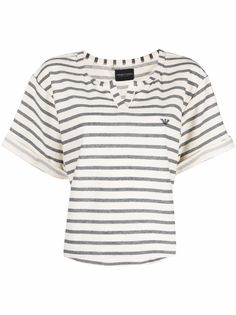 Emporio Armani striped loungewear T-shirt