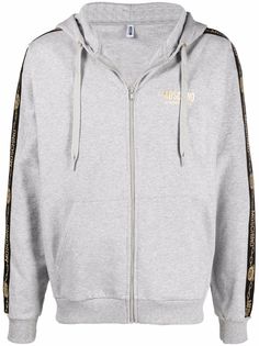 Moschino logo-tape detail hoodie
