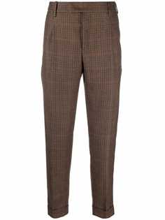 Pt01 check tailored trousers