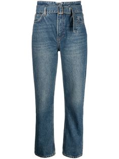 Reformation прямые джинсы Cynthia с поясом