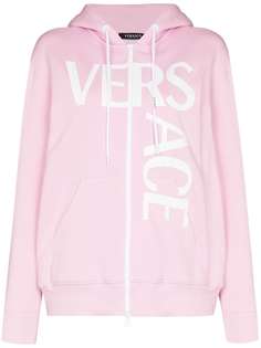Versace худи на молнии с логотипом Medusa