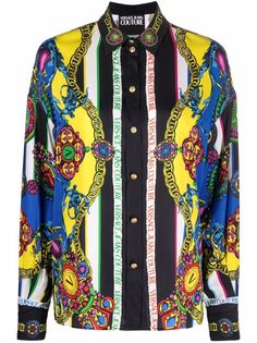 Versace Jeans Couture рубашка с длинными рукавами и логотипом