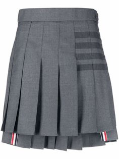 Thom Browne плиссированная юбка мини с полосками 4-Bar
