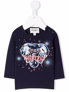 Kenzo Kids толстовка с принтом Elephant